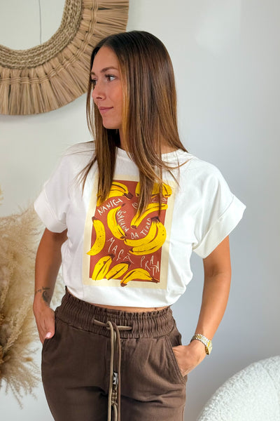 T-Shirt "Banana" Blanc (15126620733765)