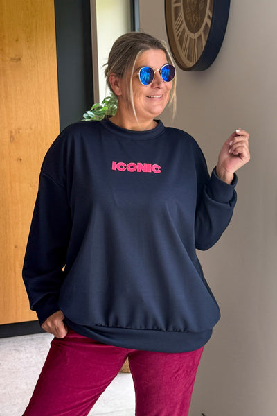 Sweat " Iconic" Bleu Marine GT (15353675743557)