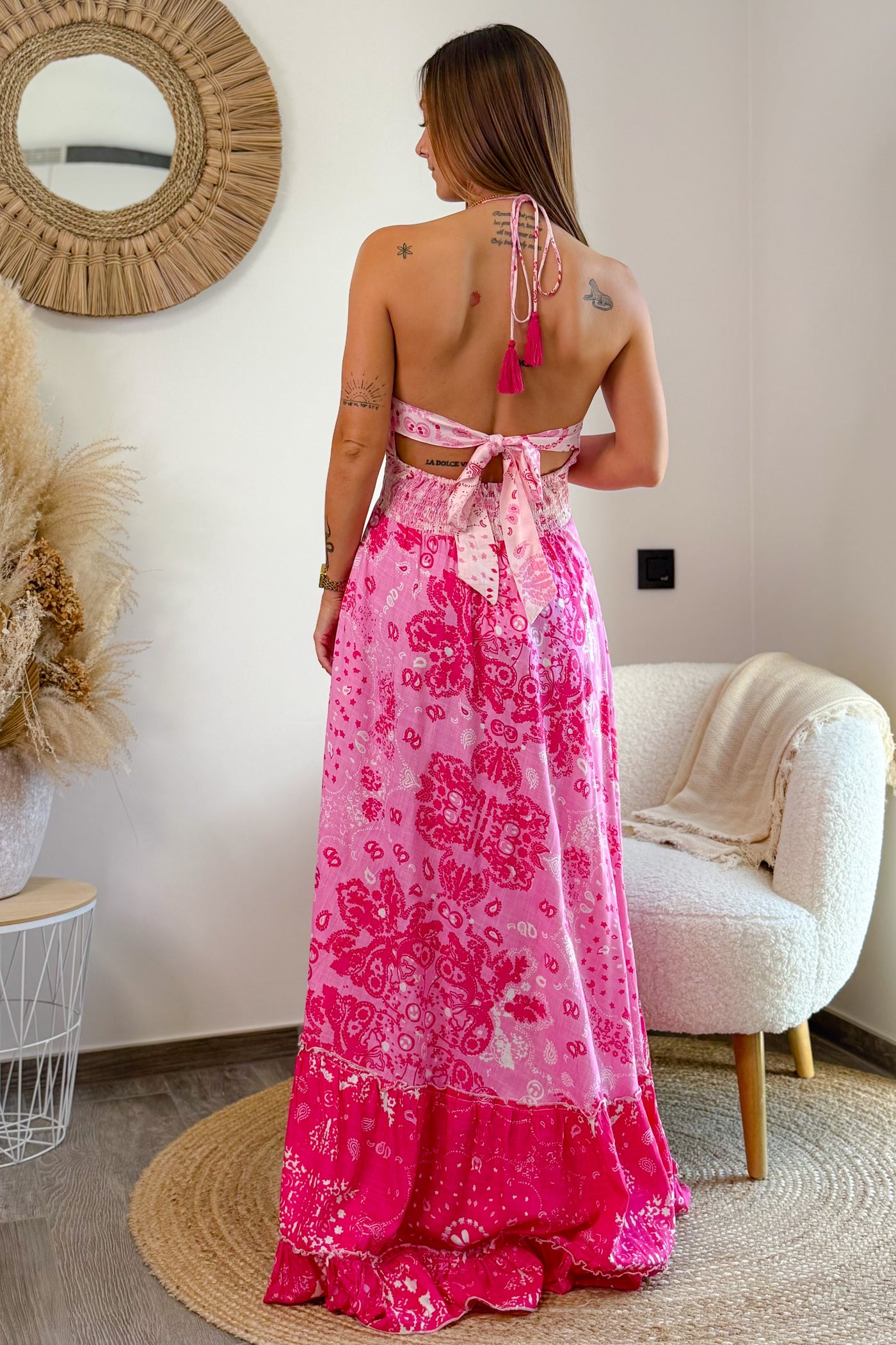 Longue Robe Adriana Bandana Fuchsia (15157124038981)