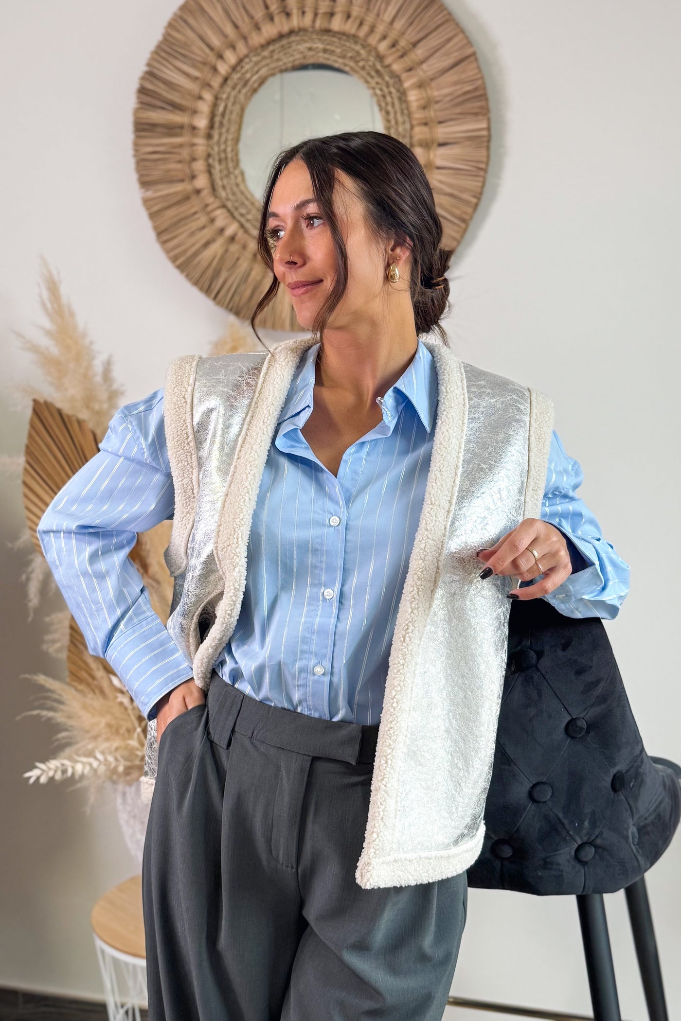 Gilet Sans Manches Mantoue Argent Victoria