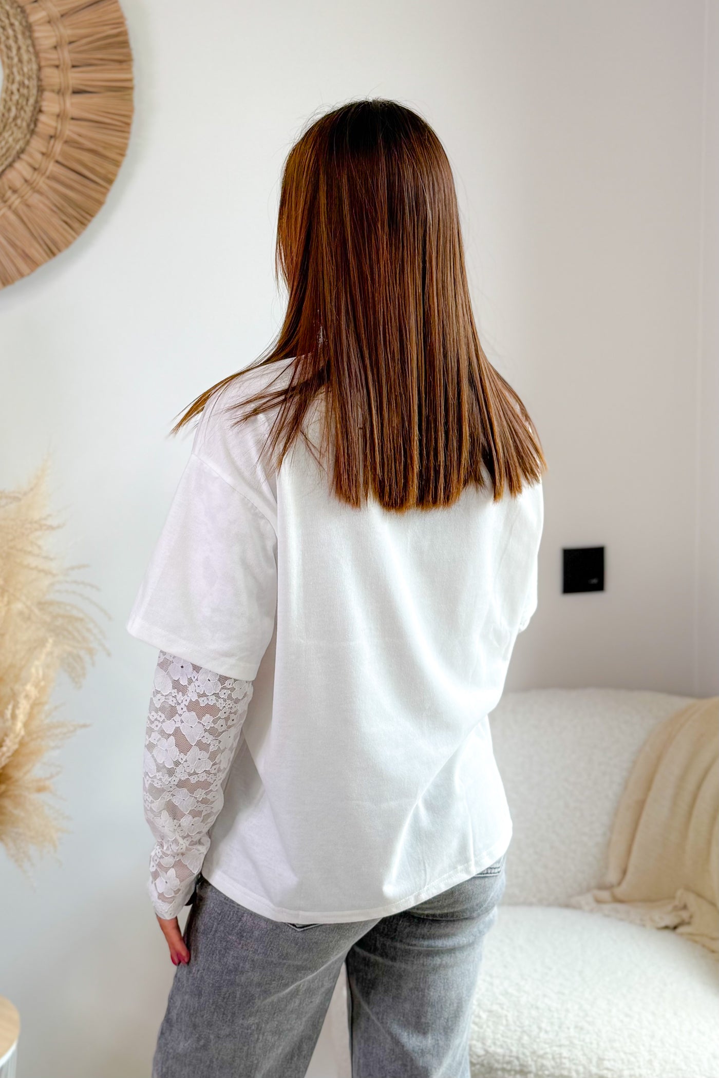 T-Shirt Catherine Blanc Manche Dentelle (15038277615941)