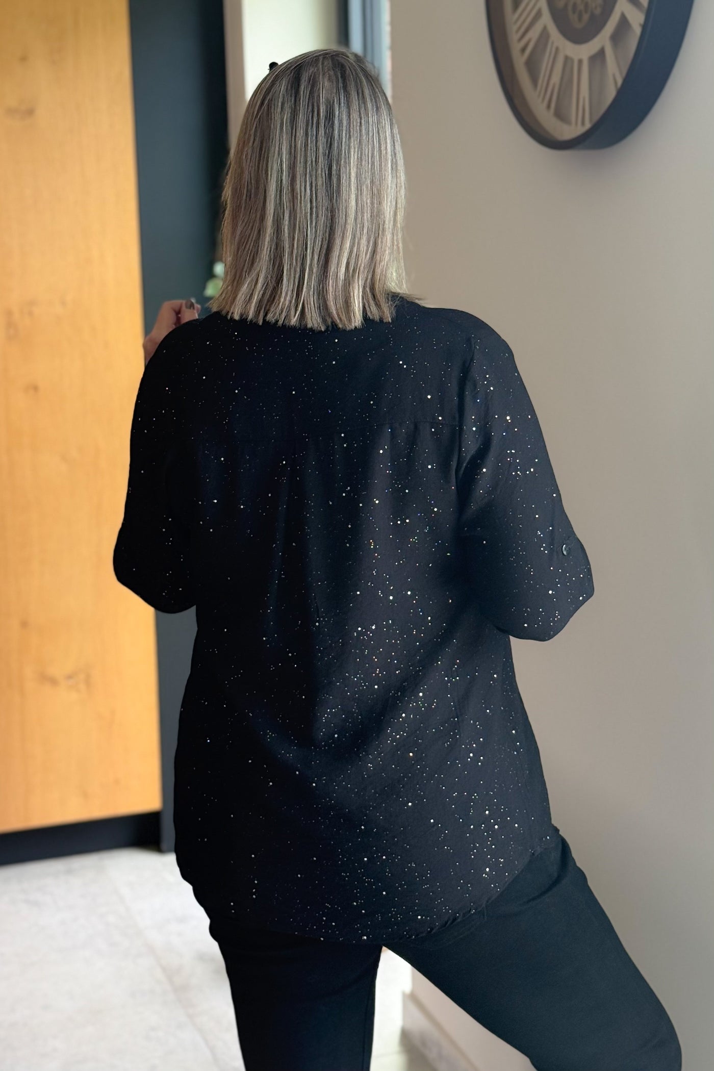 Blouse Stacey Noir à Paillettes GT