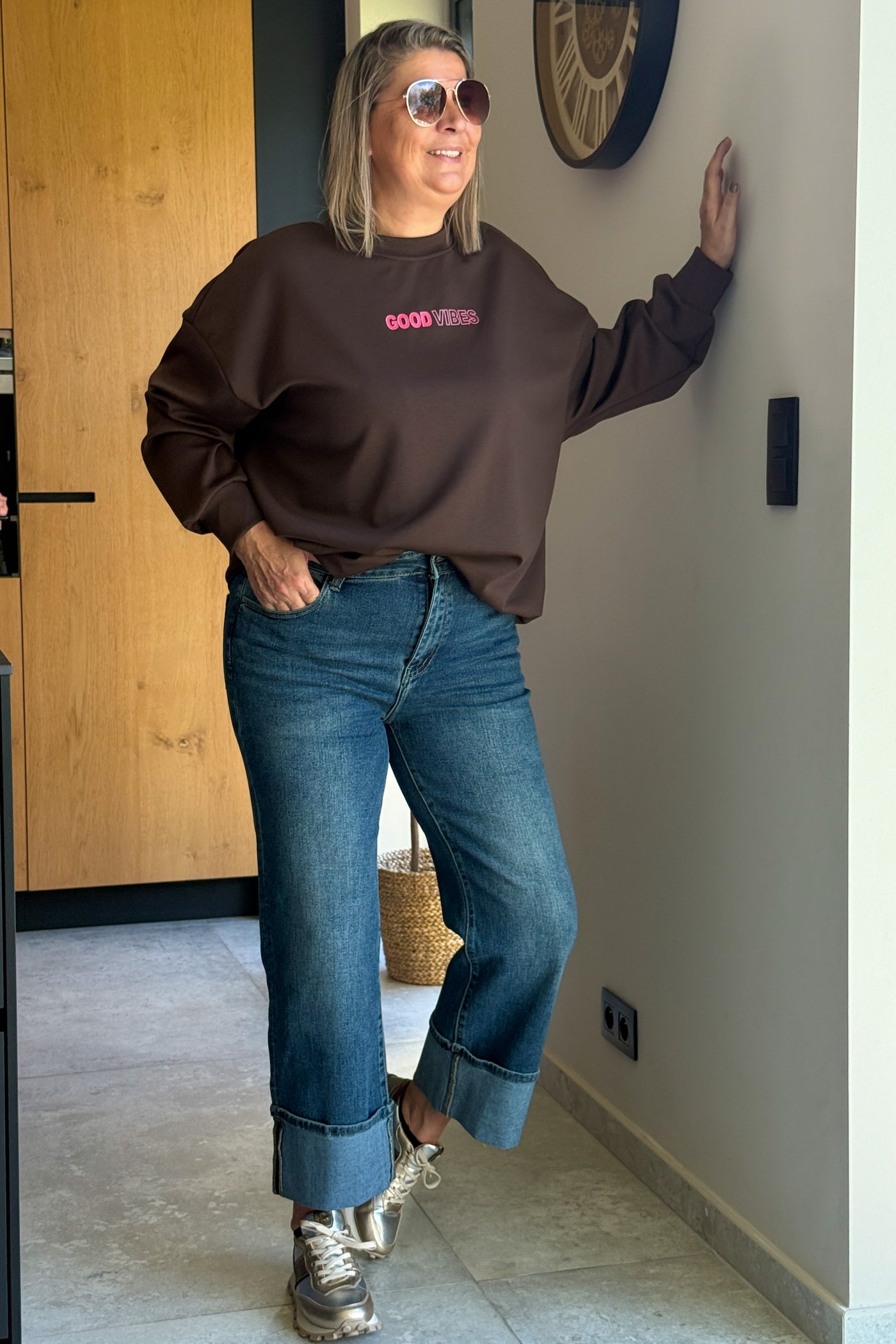 Sweat " Good Vibes" Choco GT