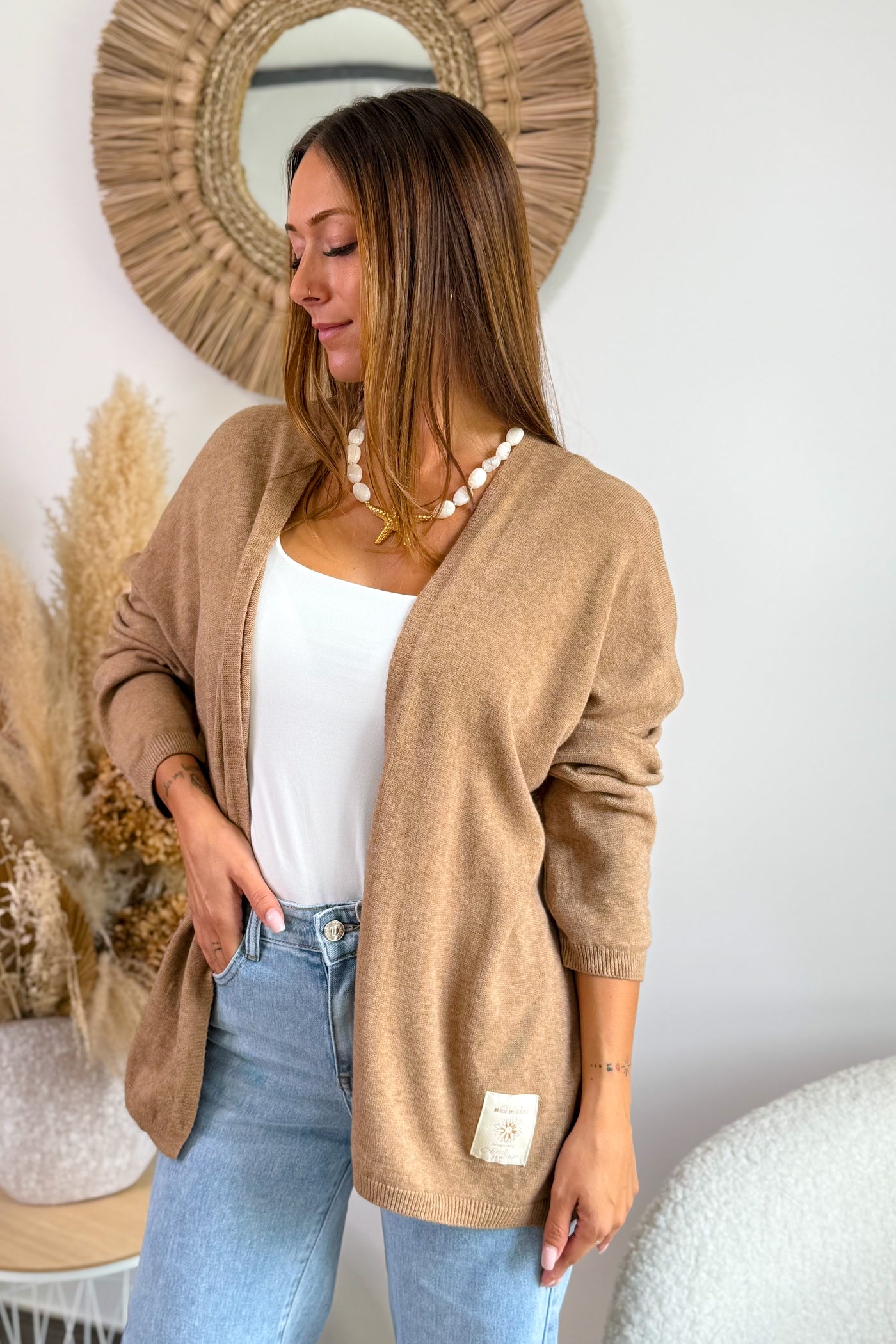 Gilet Elda Camel (15147982061893)