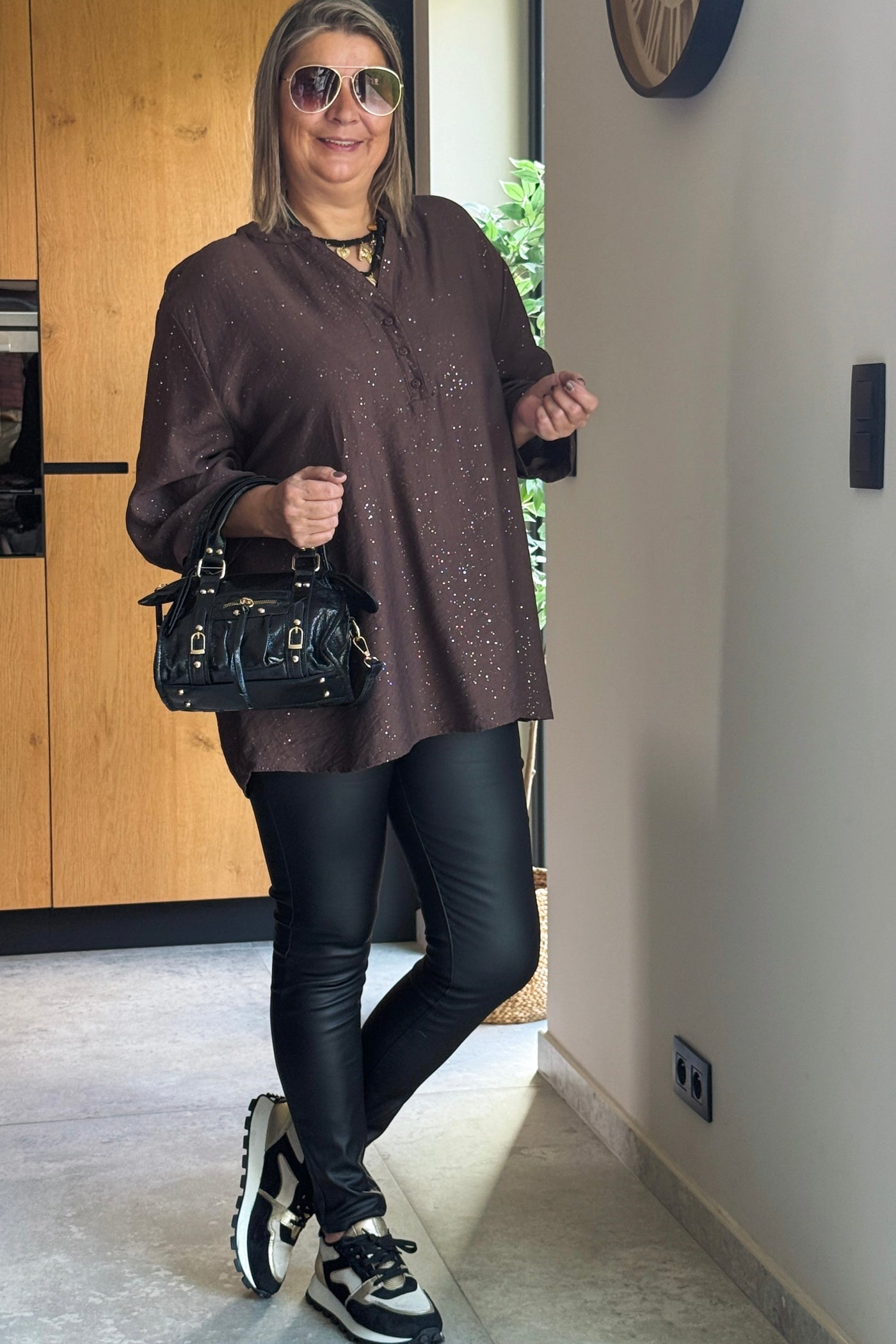 Chemise Stacey Choco à Paillettes GT