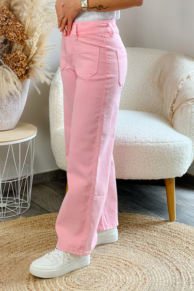 Jeans Toxik H2679-2 Taille Haute Rose (9216189366597)