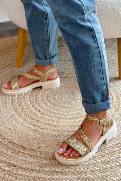 Sandales Nelissa Paillettes Doré (15114385064261)