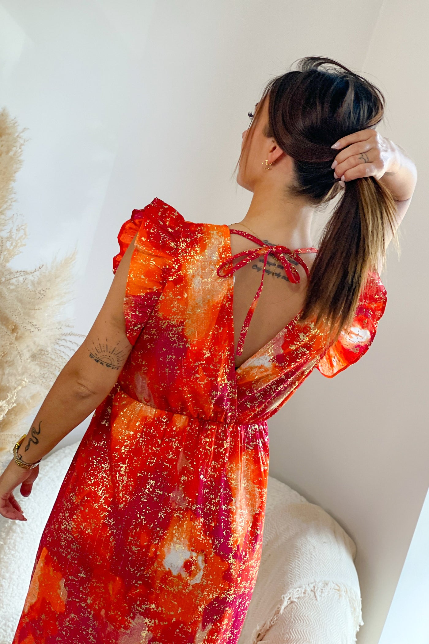 Robe longue Stary Orange (9394875924805)