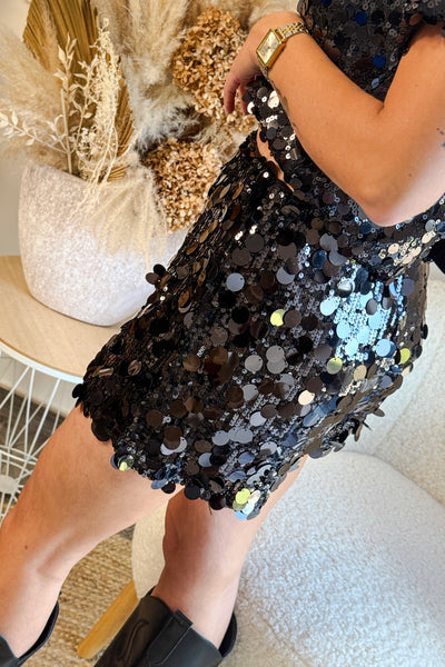 Short Iridia Noir Sequin (14782695244101)