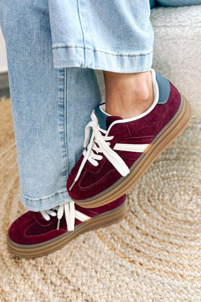 Basket Addax Bordeaux En Velours (15147755209029)