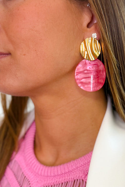 Boucles d'oreille Pastilles Rose (15046863257925)