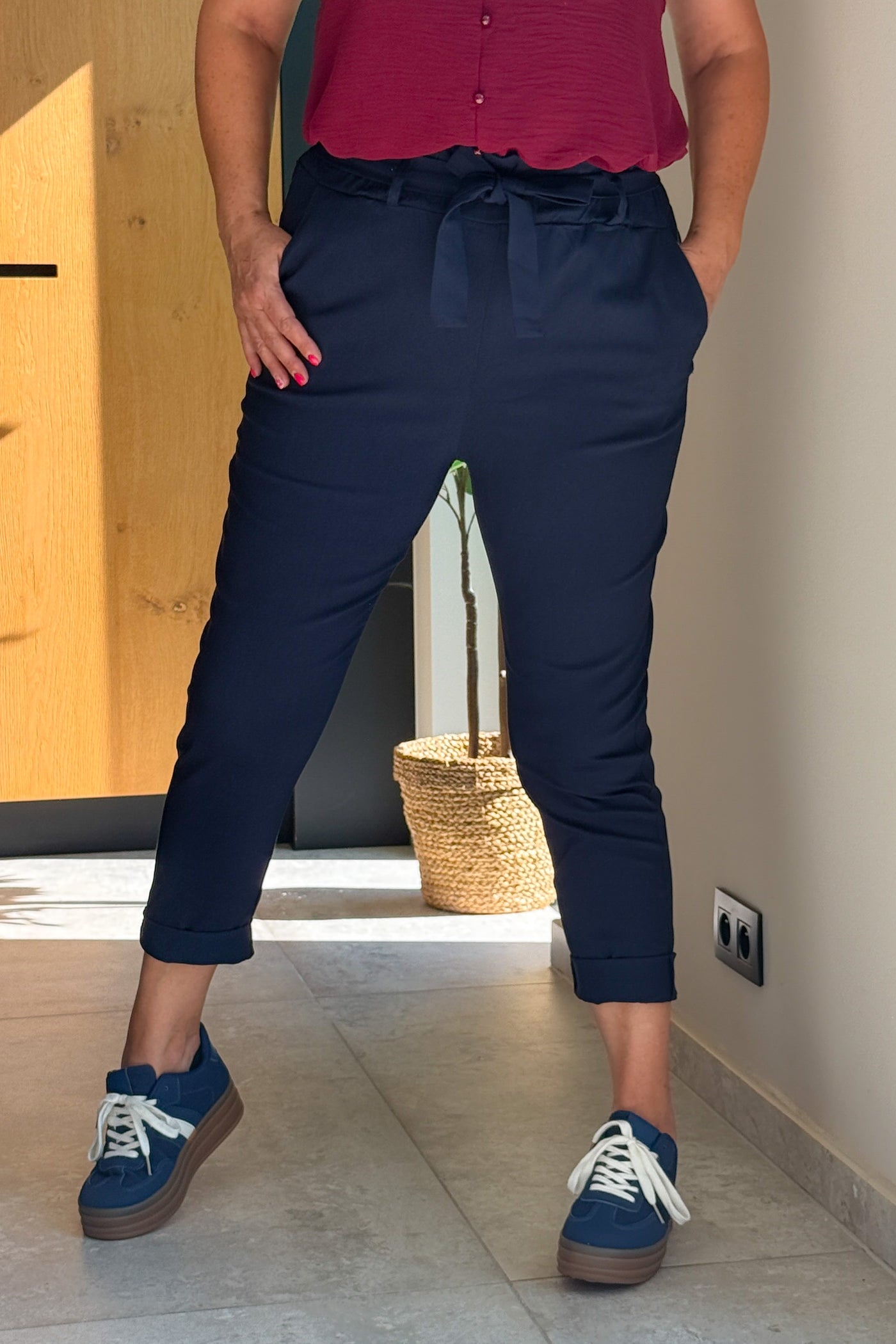 Pantalon A Nouer Maelysa Bleu Marine GT (42/48) (15162722091333)
