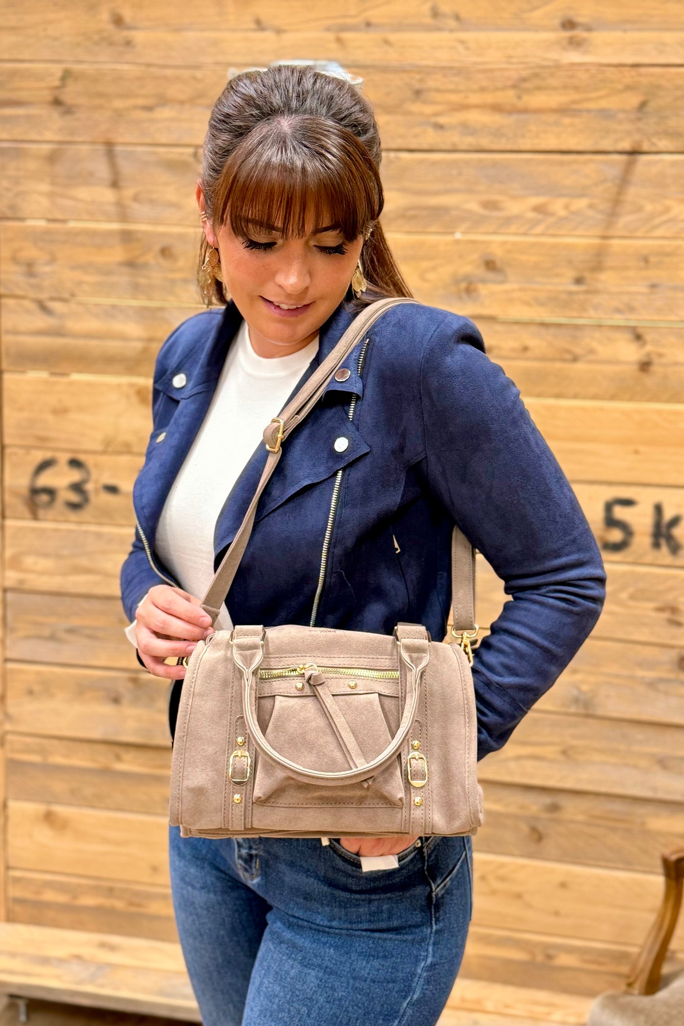 Sac Erzia Taupe Suédine (15307560649029)