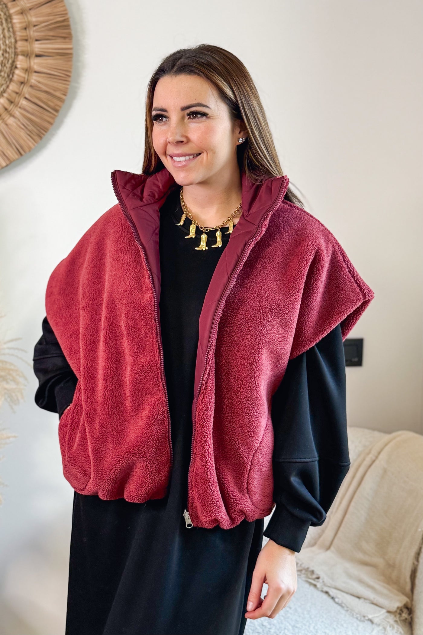 Veste Réversible Marie-Anne Bordeaux