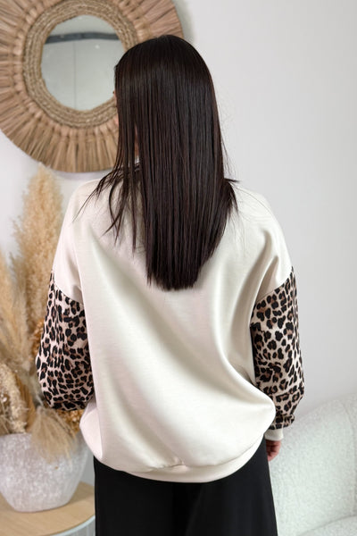 Sweat " Soho" Léo Beige