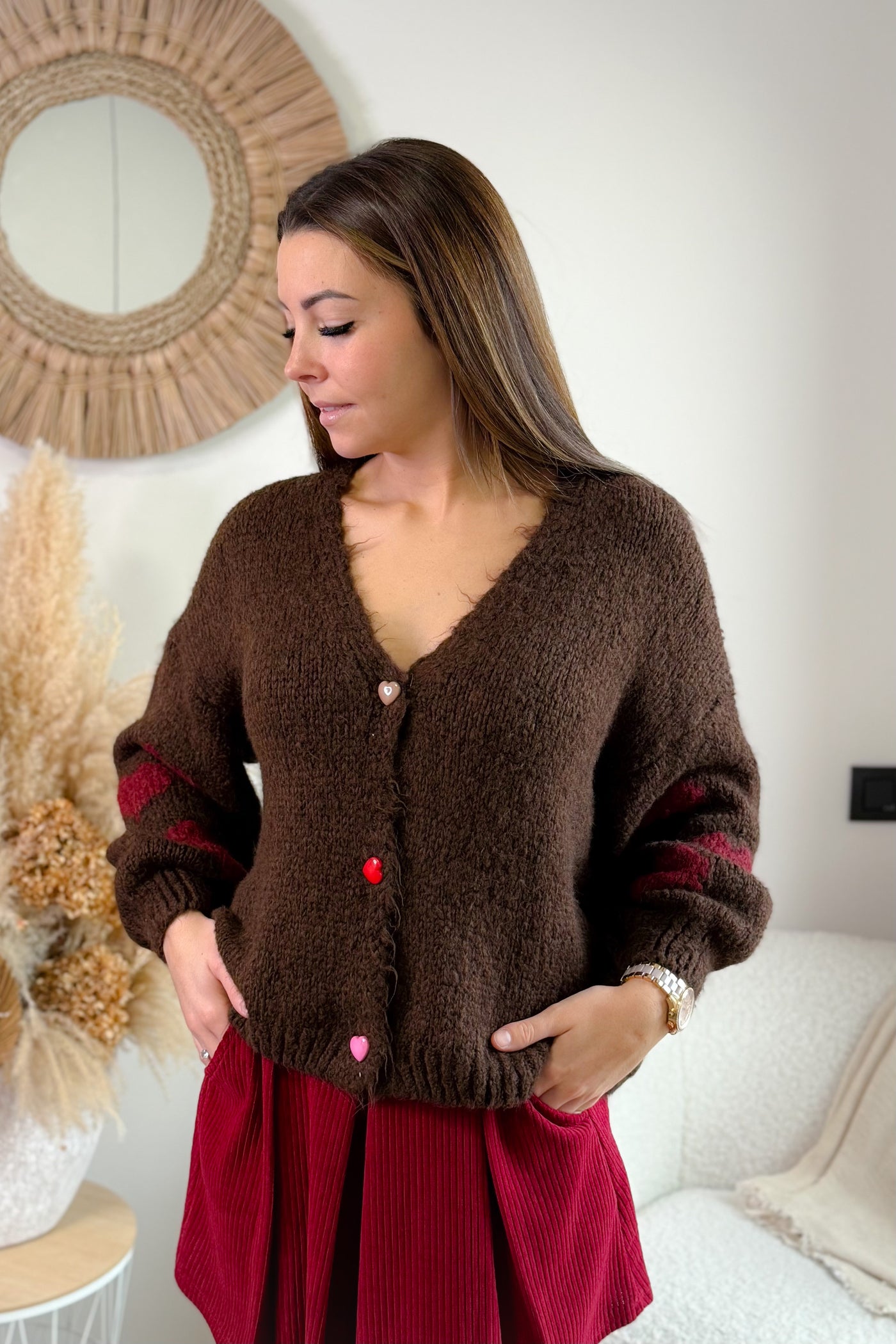 Gilet " Coeurs" Choco