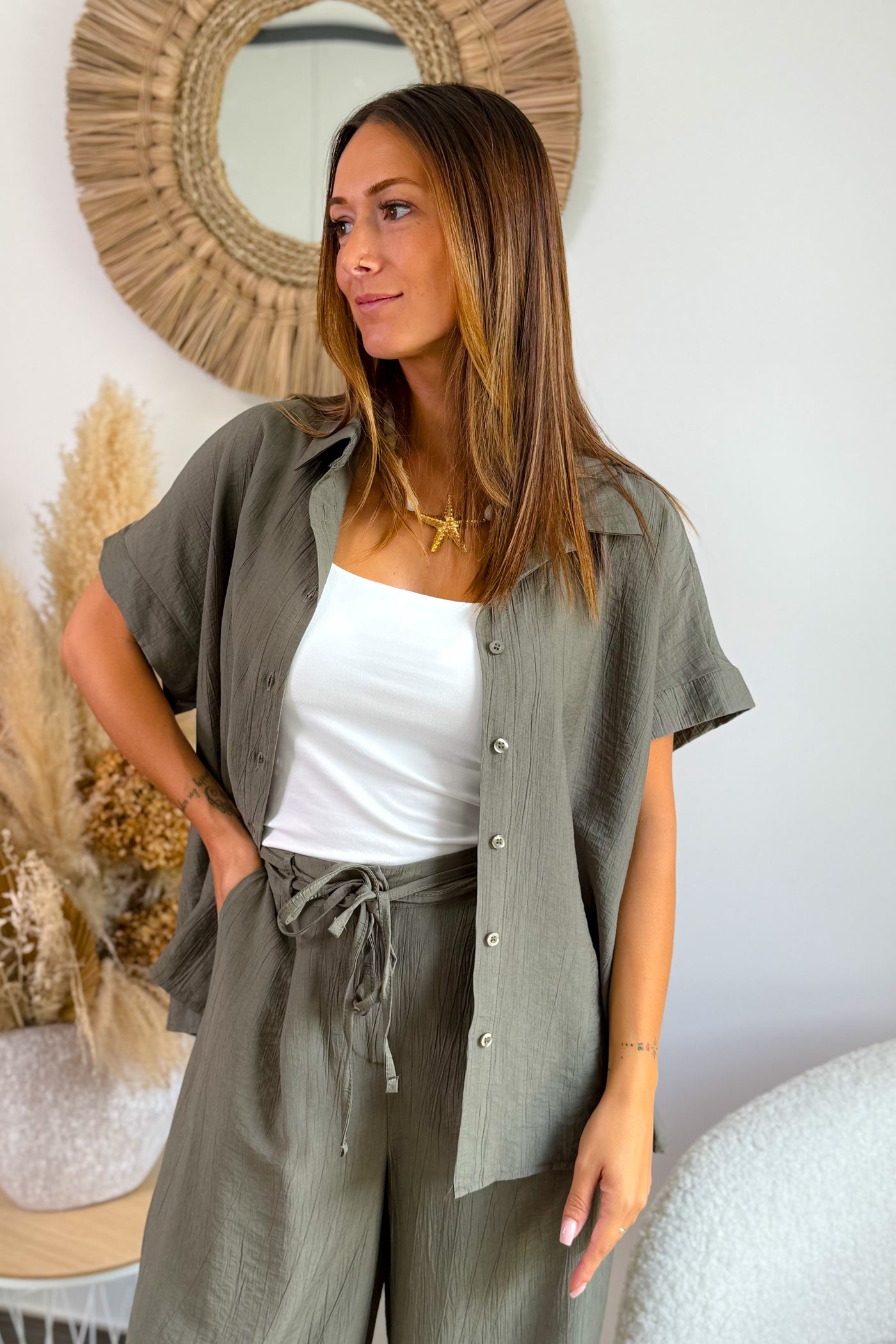 Chemise Sandrina Kaki (15147943428421)