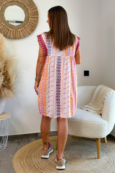 Robe Chemise Story Ikkat Blanc (15157092647237)