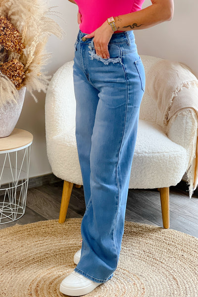 Jeans Toxik H2649-1 Taille Haute Bleu (9192241168709)