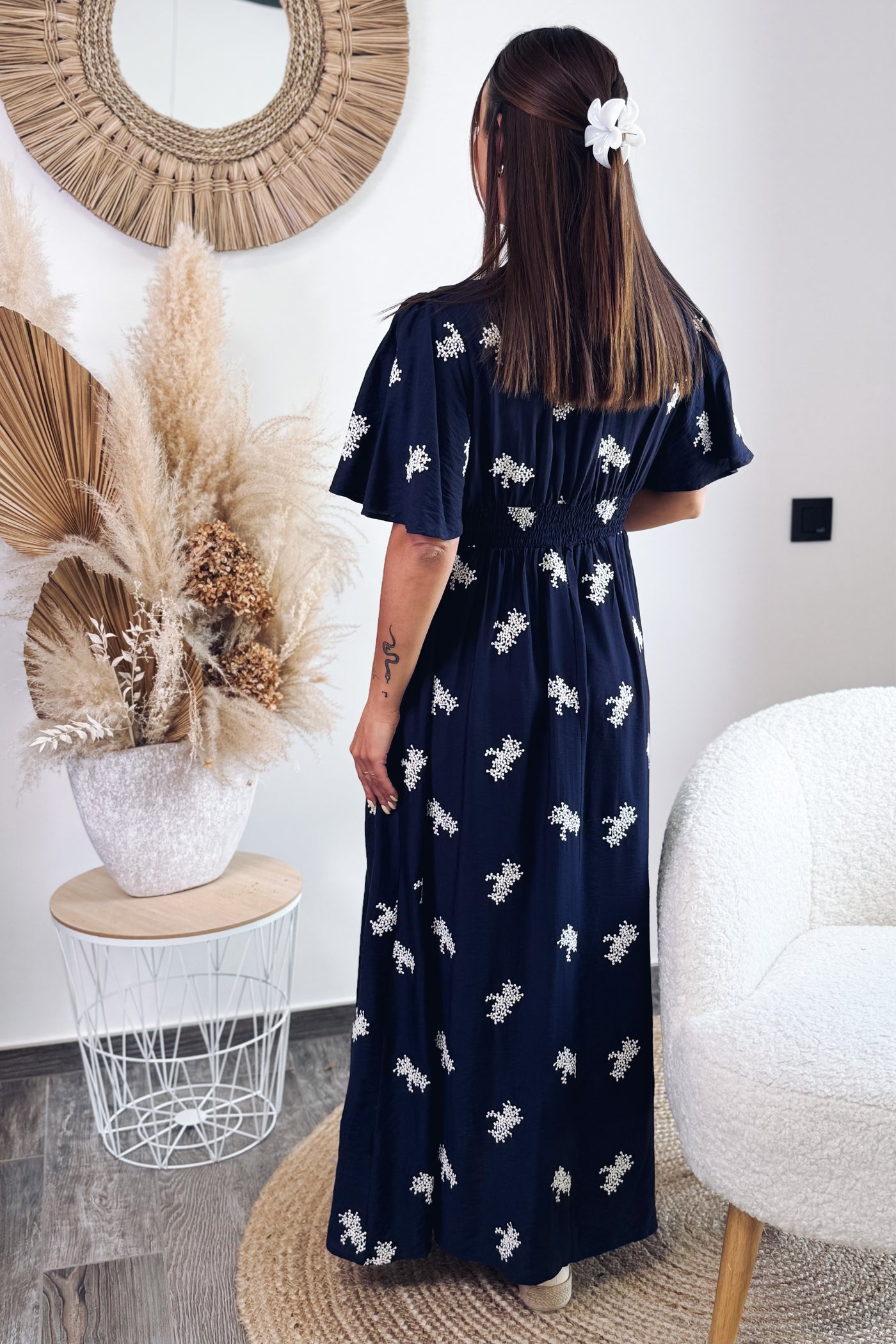 Robe Longue Sylvaine Bleu Marine (15054882668869)