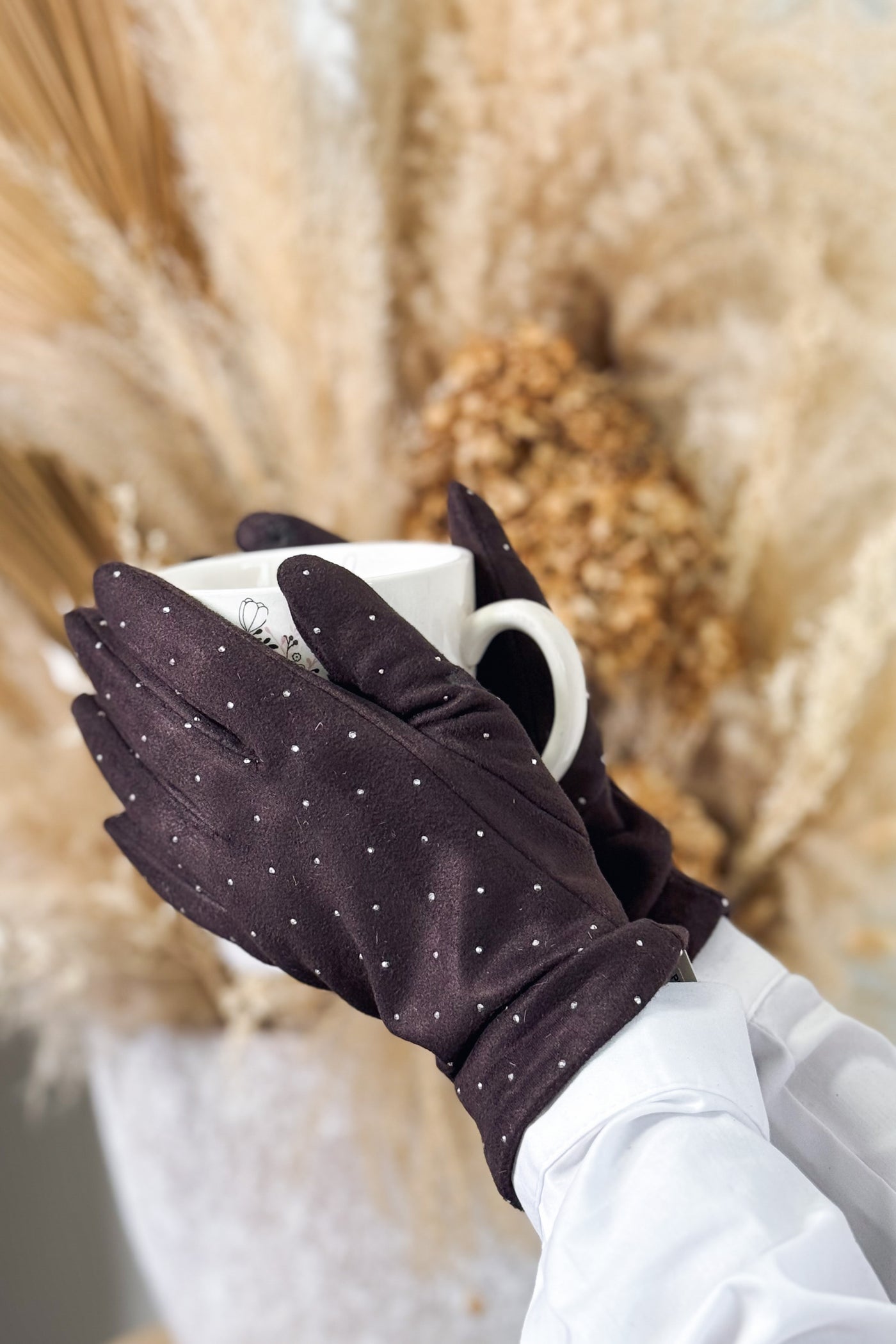 Gants Strass Choco