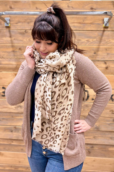 Foulard Léopardie Beige (14806448668997)