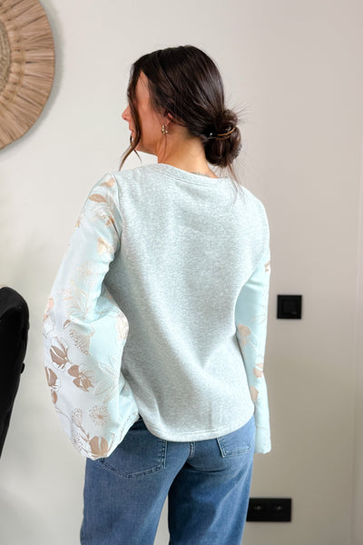 Sweat Violet Gris/Bleu Ciel JDY