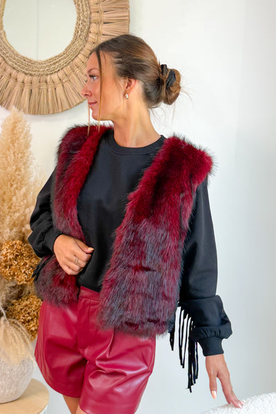 Gilet Fausse Fourrure Bordeaux (15197981802821)