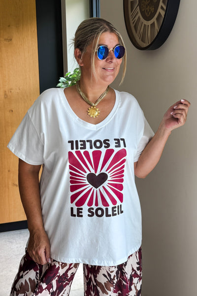 T-Shirt " Le Soleil" Bordeaux GT (15260673671493)