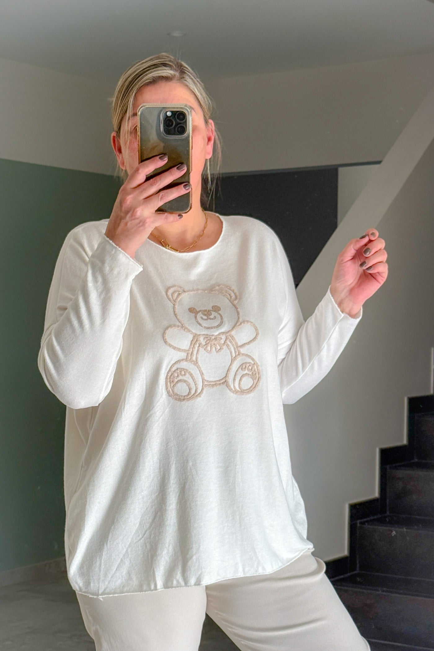 Pull léger Nounours Ecru GT (14970660258117)