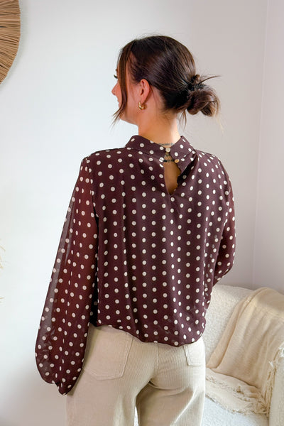 Blouse Heilie Choco (15264175522117)