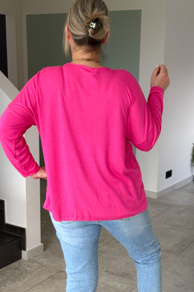 Pull léger Nounours Fuchsia GT (14940174451013)