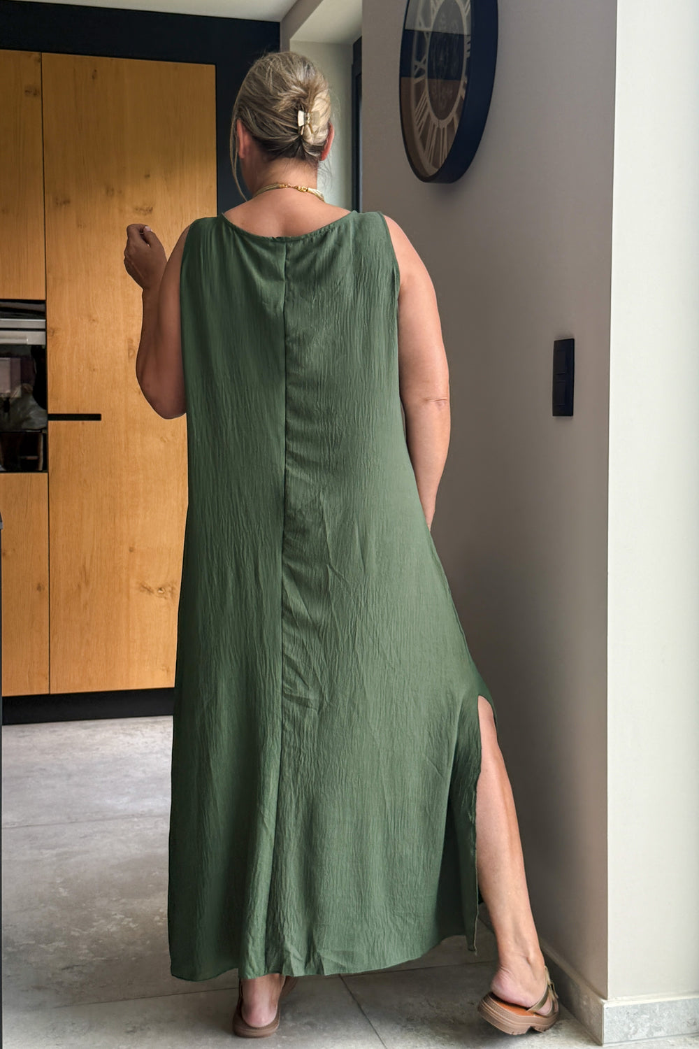 Robe Hebbeding En Tricot Gris Clair Taille 2, Forme A - Occasion Très Bon état
