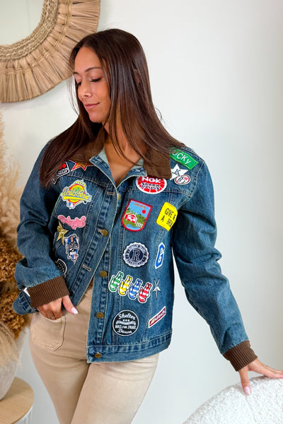 Veste En Jeans Cossia Bleu (15255314301253)
