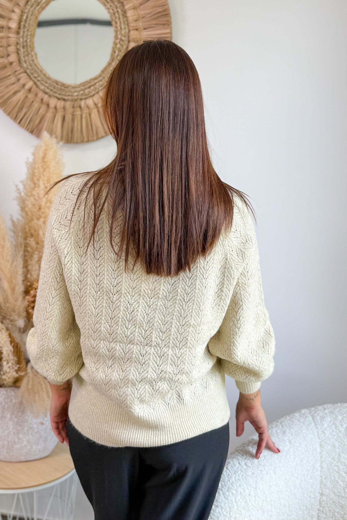 Pull Lucilla Beige Lurex Only (15297596948805)