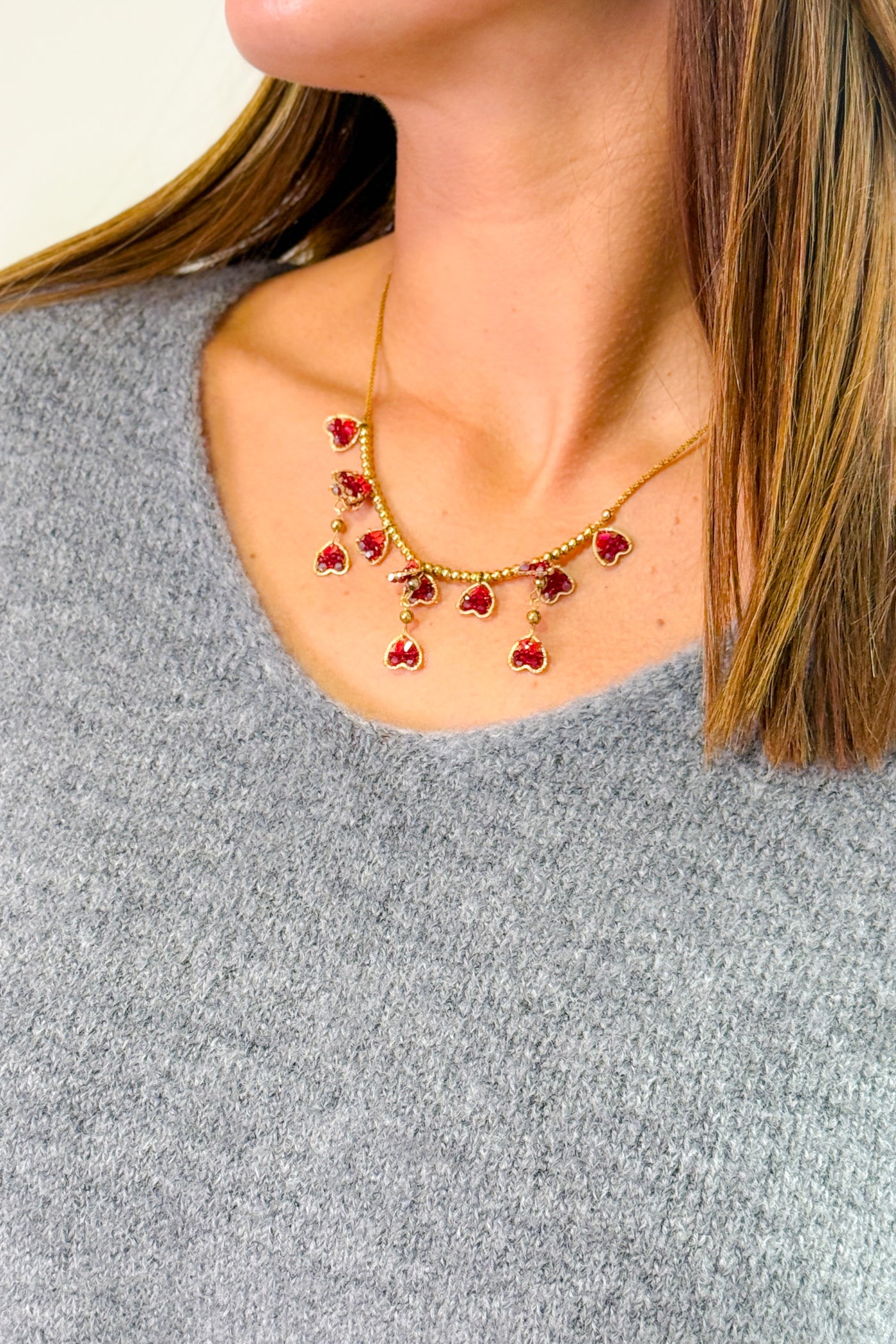 Collier Coeurs Bordeaux (14820625514821)