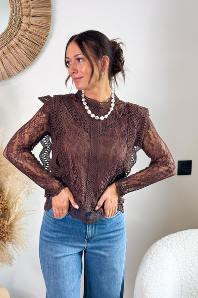 Blouse Dentelle Sylvaine Choco (15281241588037)
