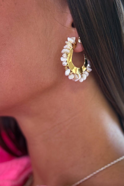 Boucles d'oreille Créole Nacre (15016917860677)