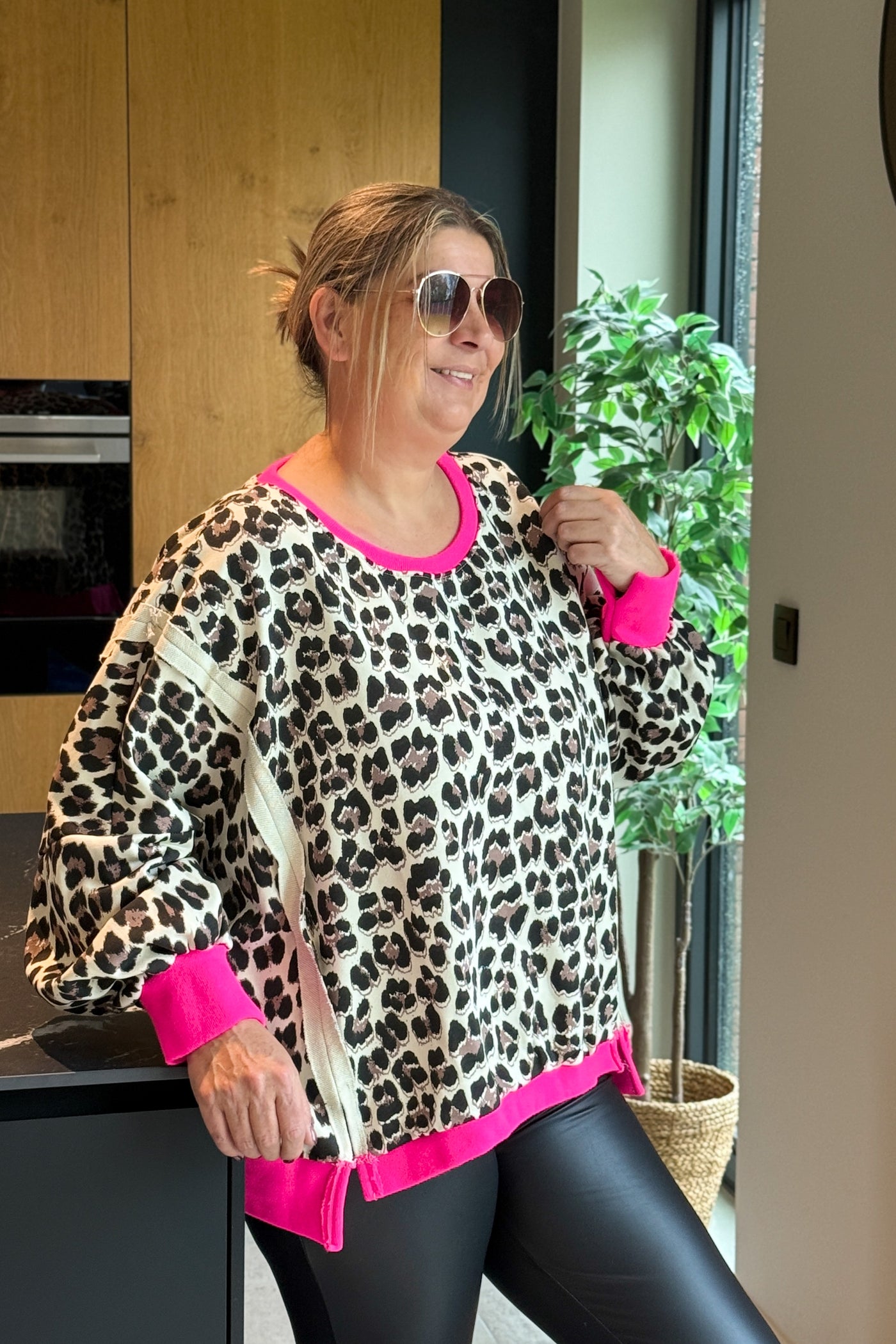 Sweat Anice Léopard Fuchsia GT