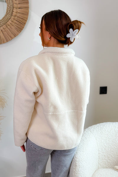 Gilet Teddy Gisèle Ecru Manches Longues (15095160471877)
