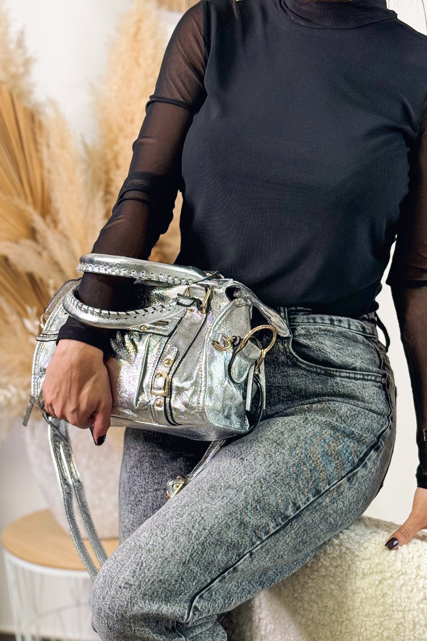 Sac Ezine Argenté Petit Format