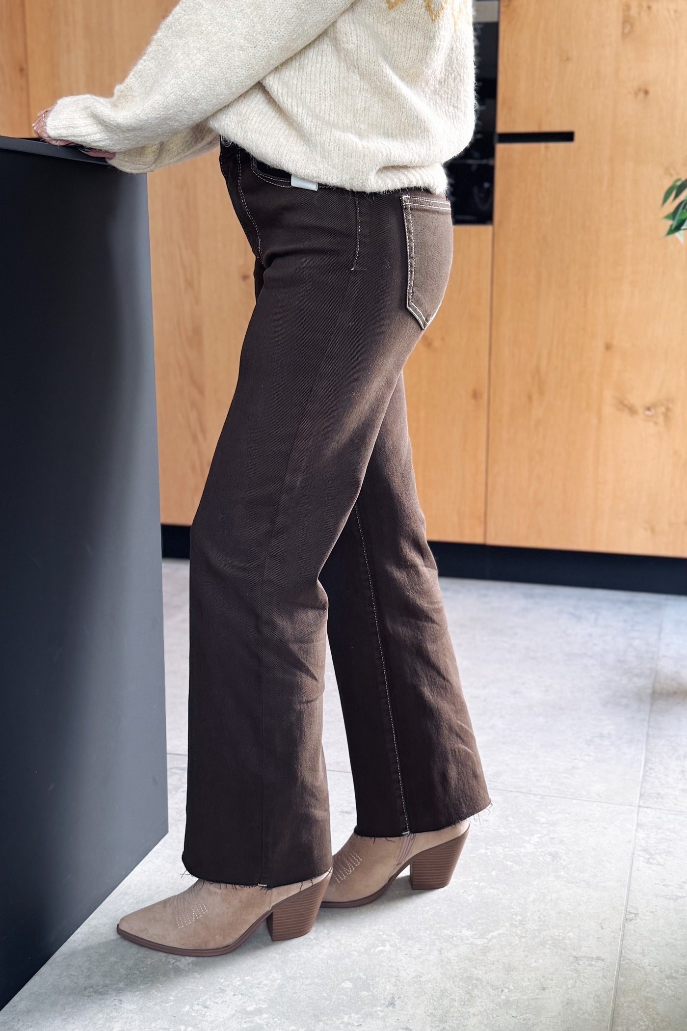 Jeans Wide Leg M7321K-1 Choco