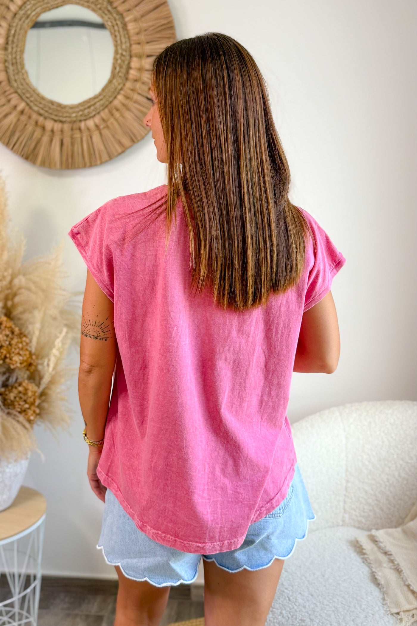 T-Shirt " Smile" Fuchsia (15157117452613)