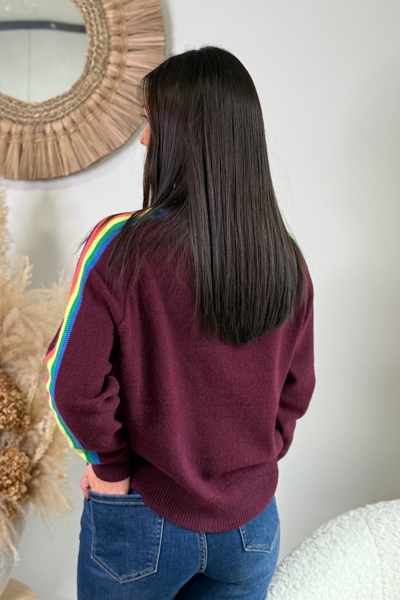 Pull " Life Isn't Perfect...." Bordeaux