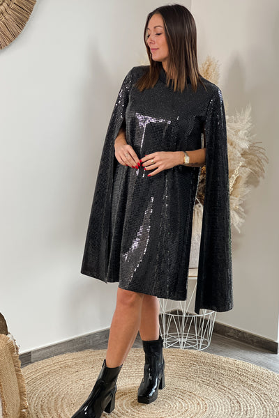 Robe Cindy Noir à Sequins (8746847142213)