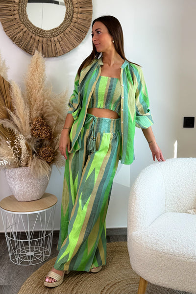 Chemisier Novy Ikat Vert (15046661472581) (15046720848197)