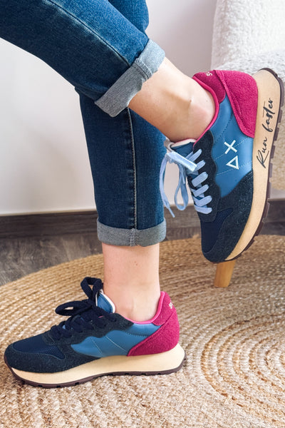 Baskets Compensée Sun68 Bleu Marine (15258445152581)