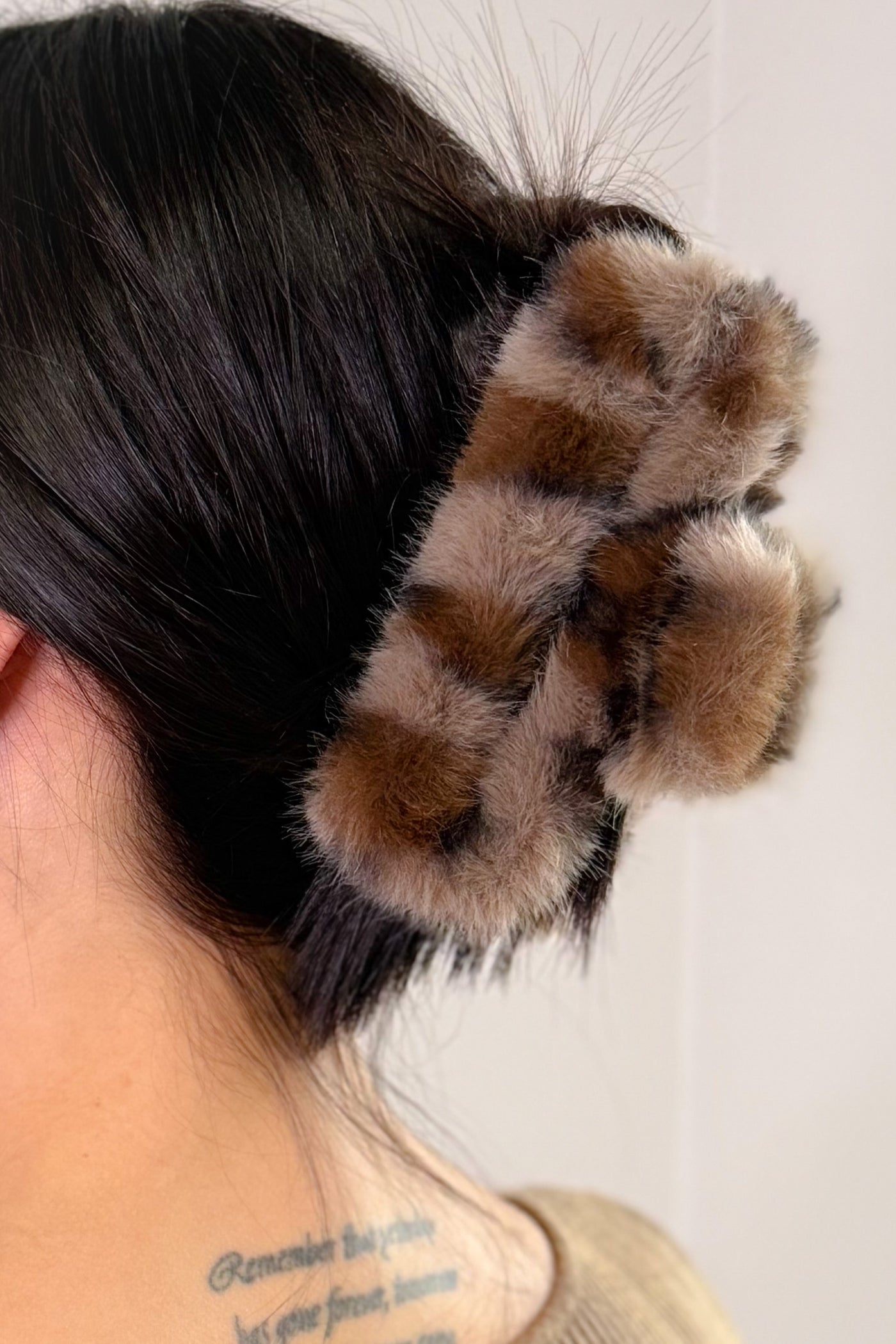 Pinces Fausse Fourrure Léopard