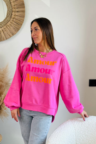 Sweat "Amour" Fuchsia (15038224957765)