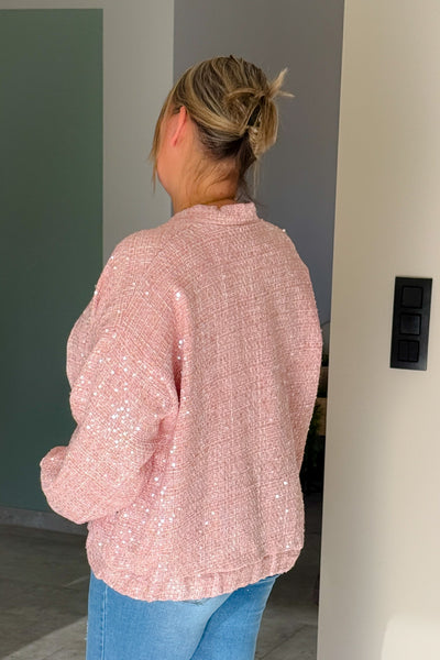 Veste Bombers Loline Rose à Sequins GT (14970646004037)